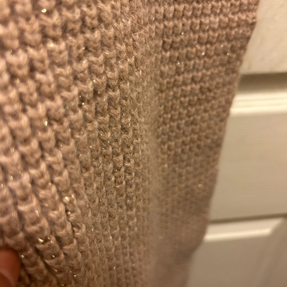 Coach Womans Tan & Gold Wool & Cashmere Scarf - Picture 5 of 10